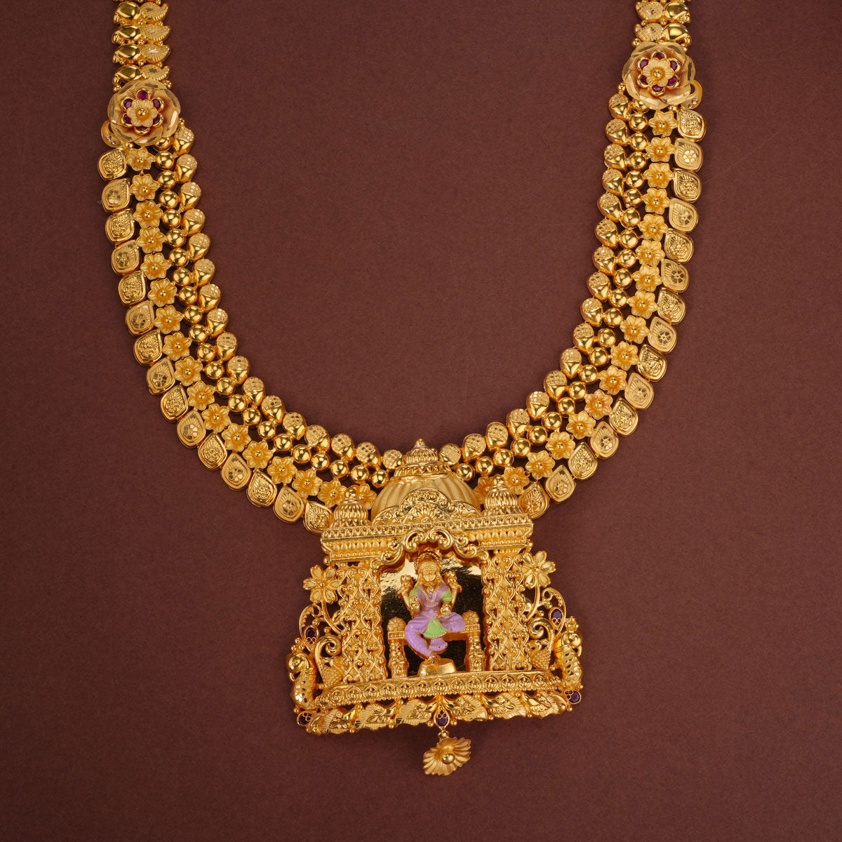 Sitting Lakshmi Long Necklace
