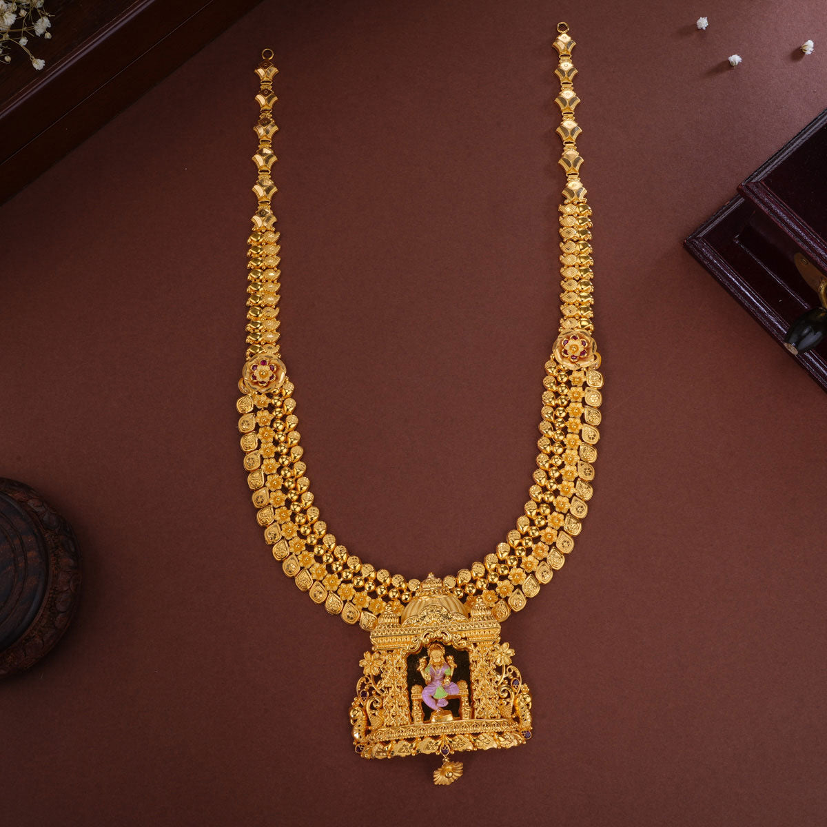 Sitting Lakshmi Long Necklace