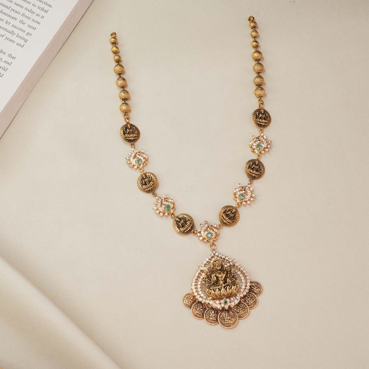 Lakshmi Charm Long Necklace