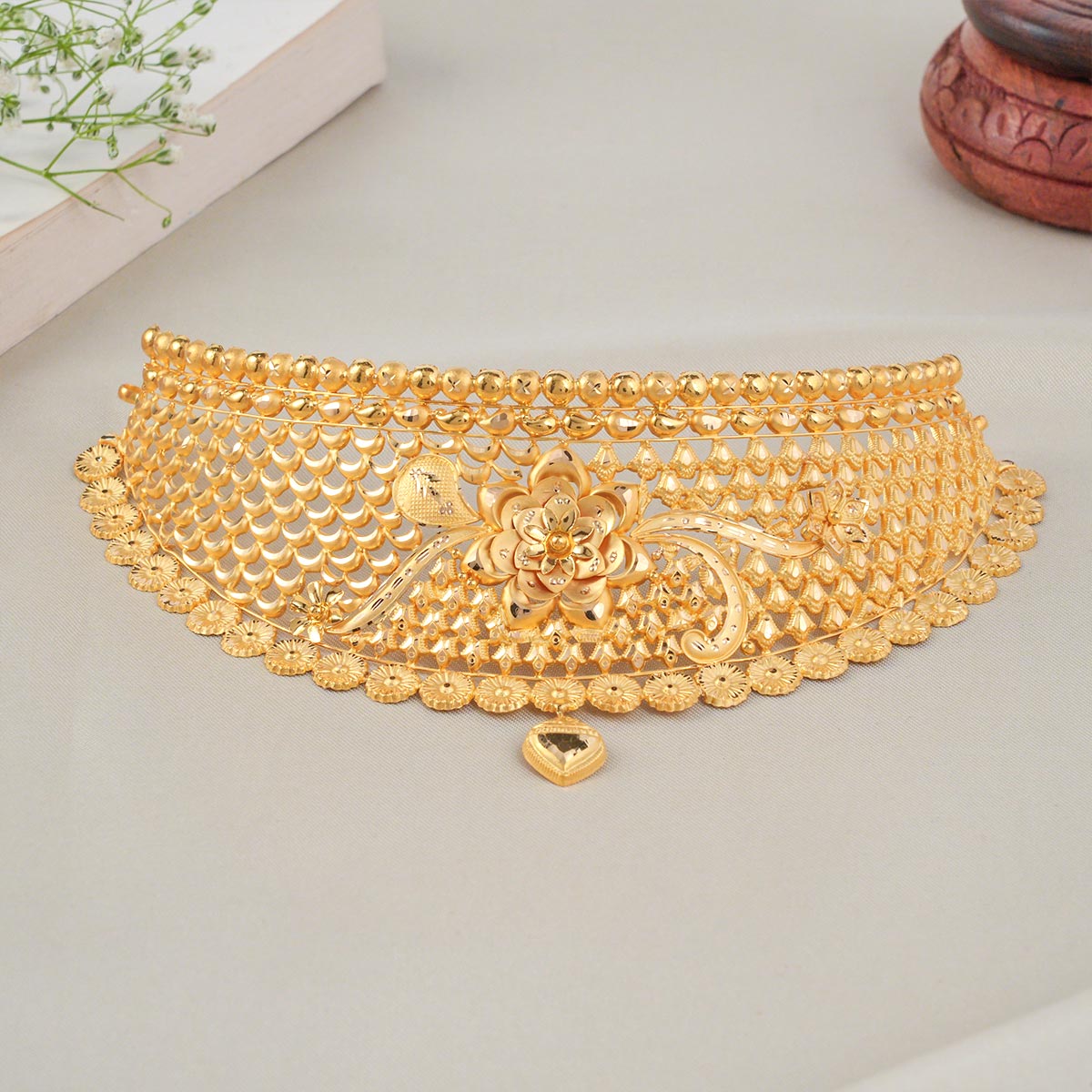 Floral Gold Choker