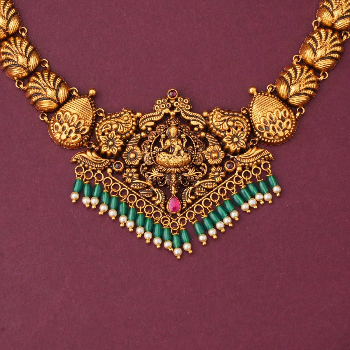 Anvikha Charm Antique Short & Long Necklace Set