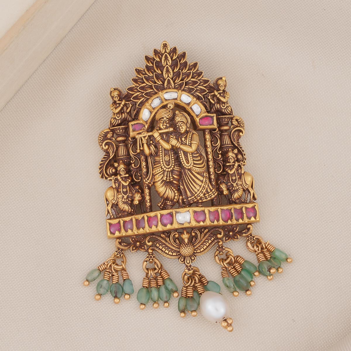 Radha Krishna Antique Pendant