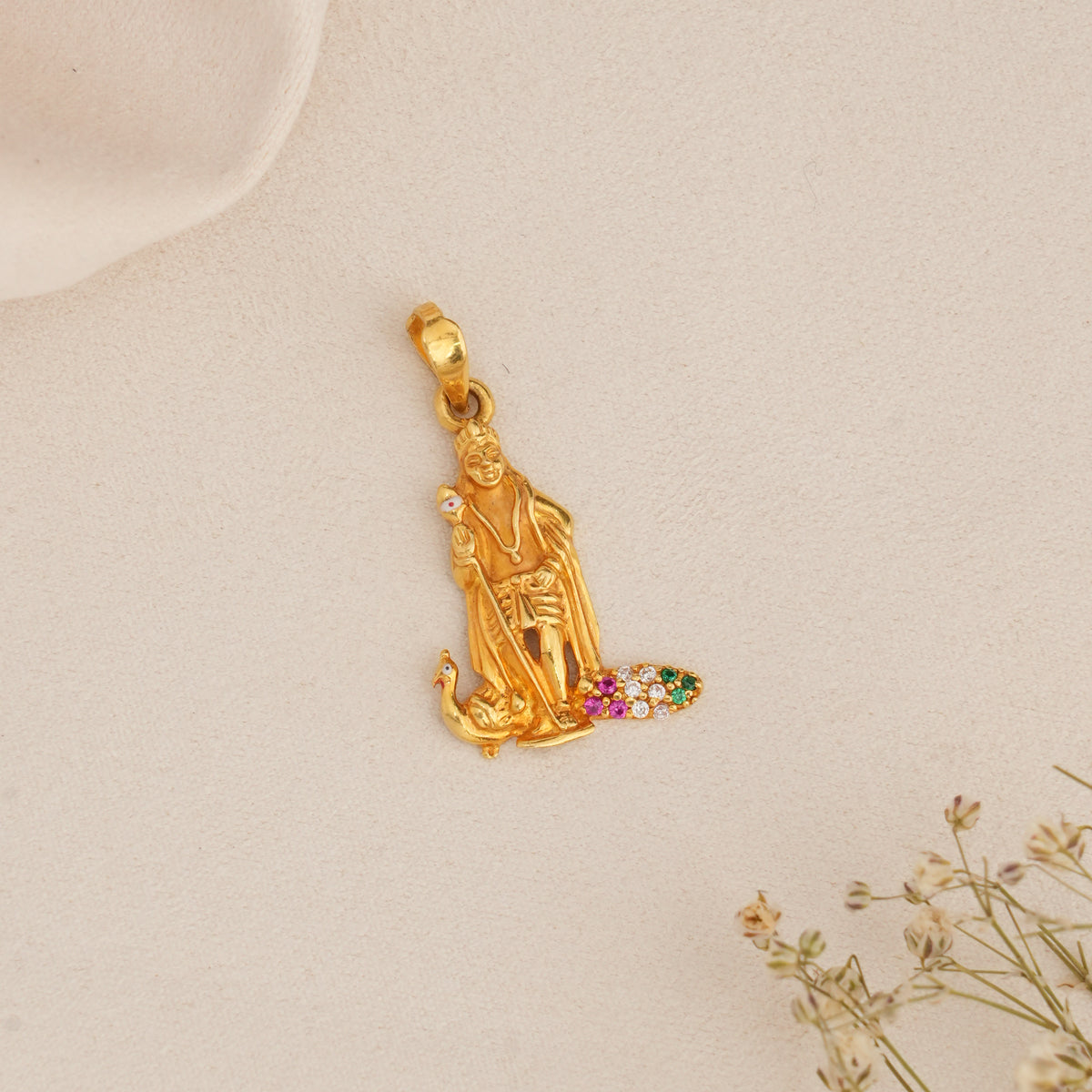 Peacock Murugar Gold Pendant