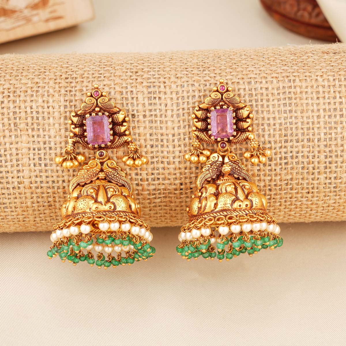 Mesmerizing Pink Jhumkas