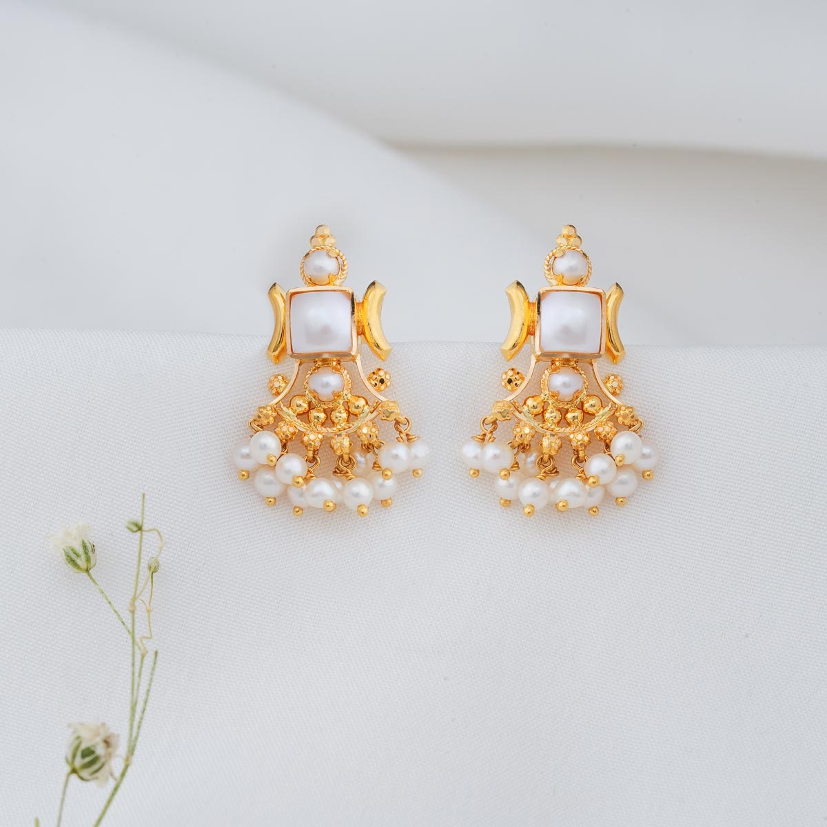 Gleaming Charm Long Earrings