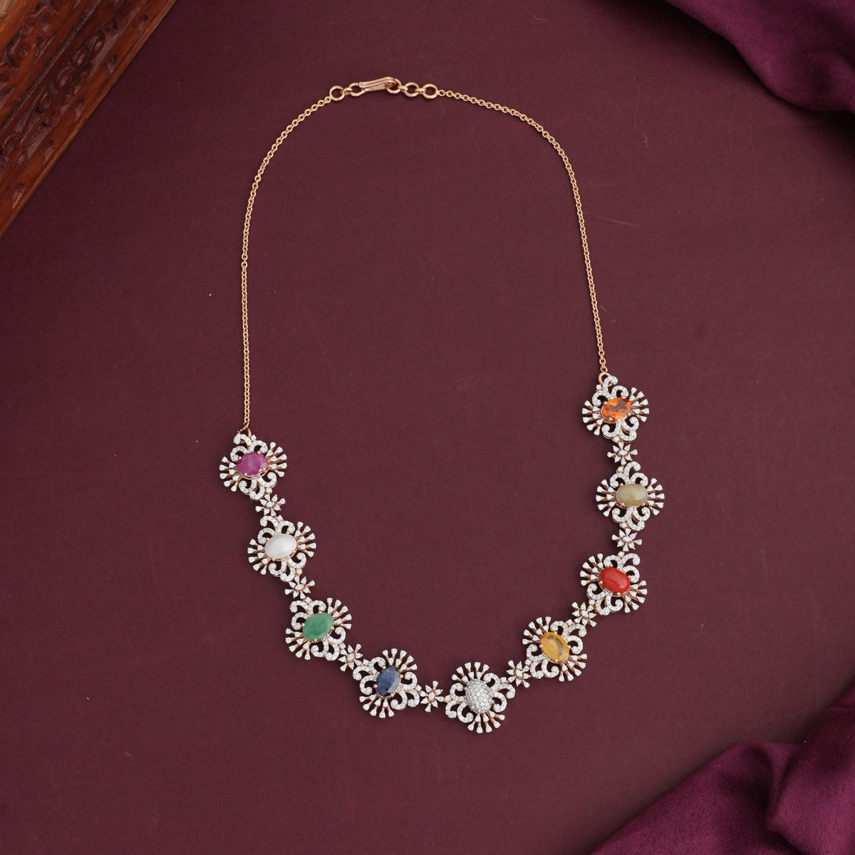 Attractive Diamond Short Necklace