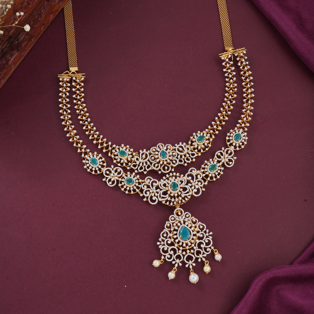Regal Charm Diamond Short Necklace