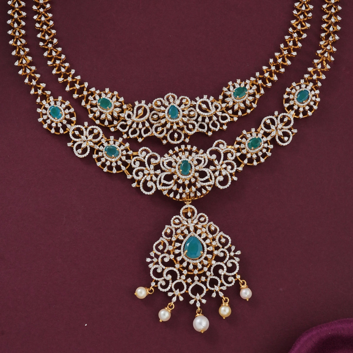 Regal Charm Diamond Short Necklace