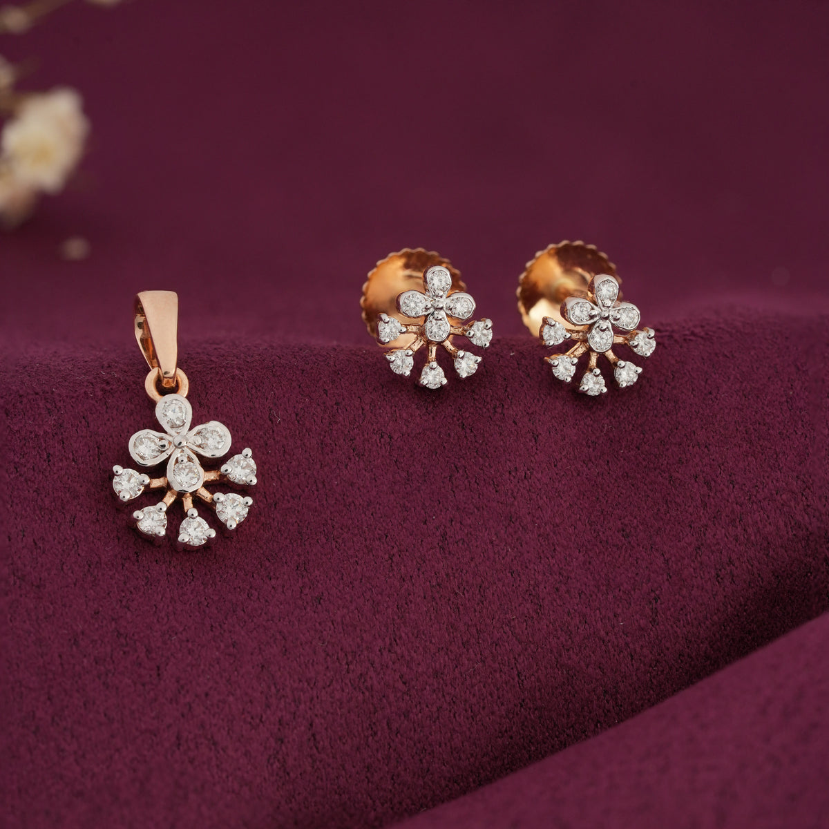 Little Charm Diamond Pendant Set