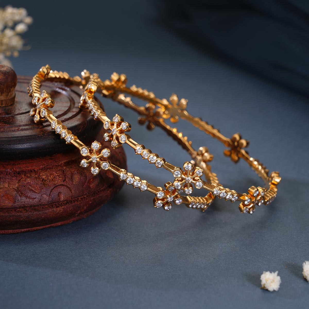 Floral inspired Diamond Bangles – Sri Vasavi Thanga Maaligai