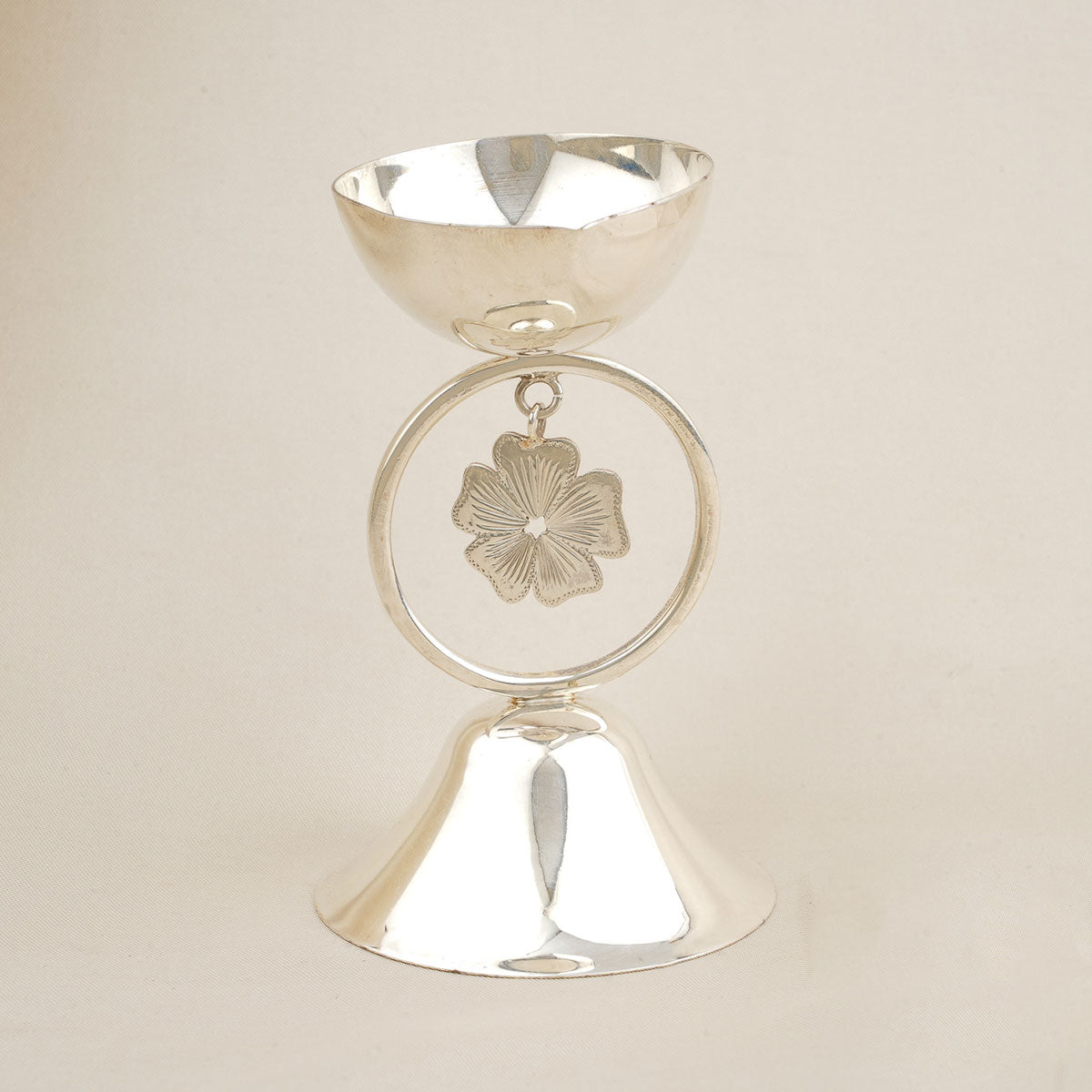Floral Silver Lamp