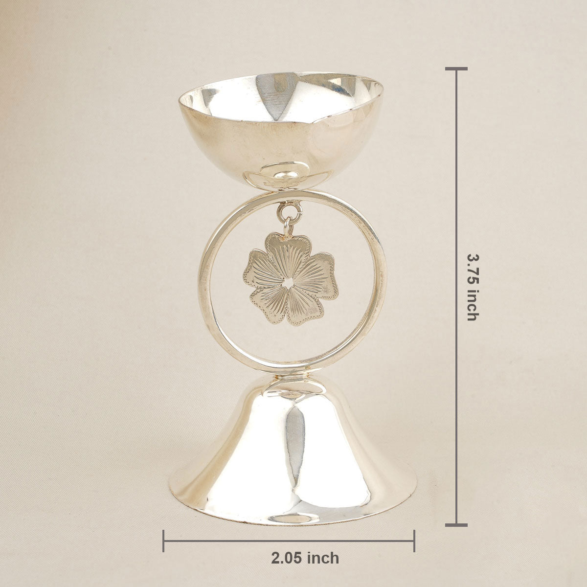 Floral Silver Lamp