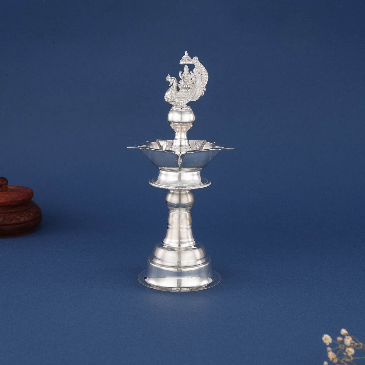 Divine Radiance Silver Lamp