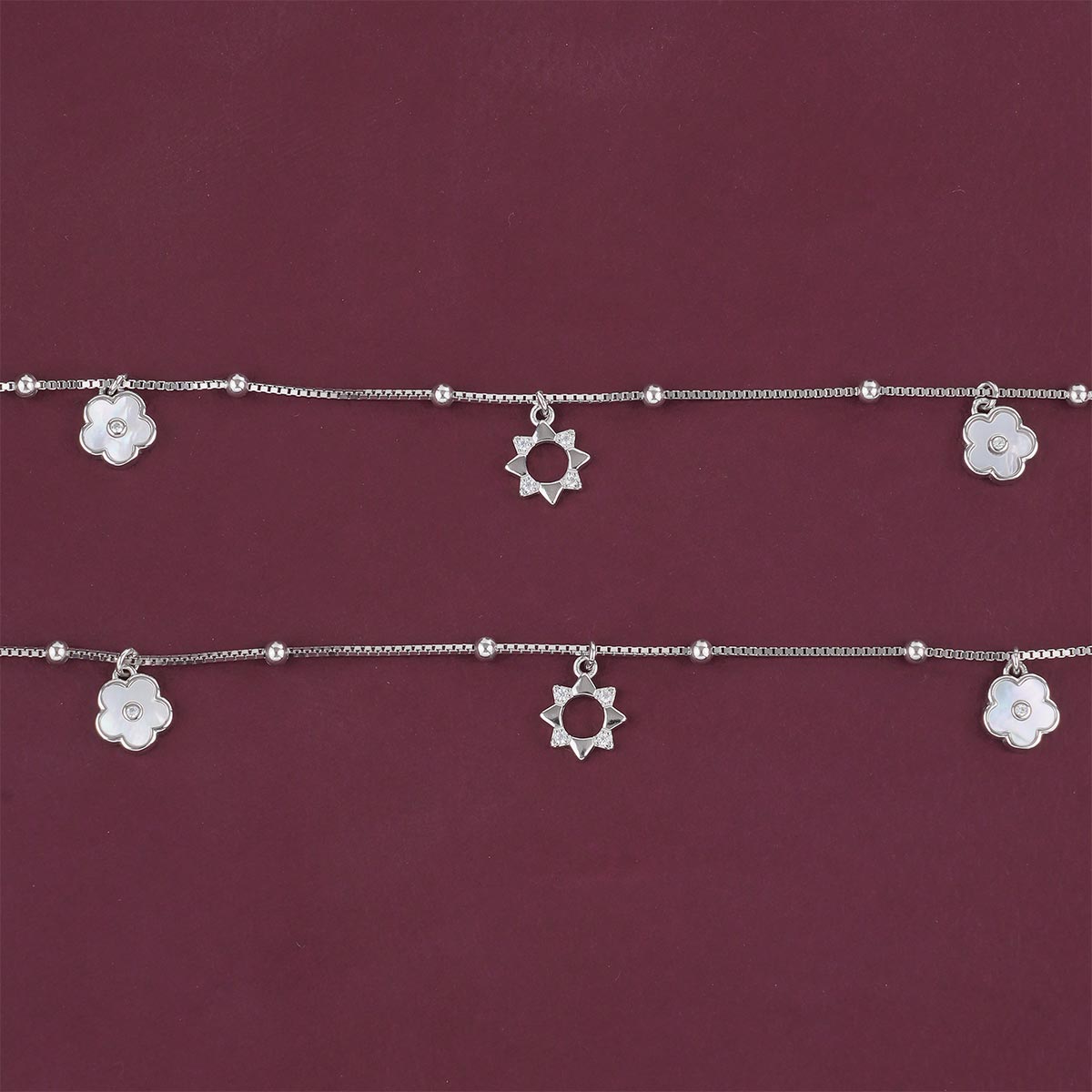 Fancy Silver Anklet
