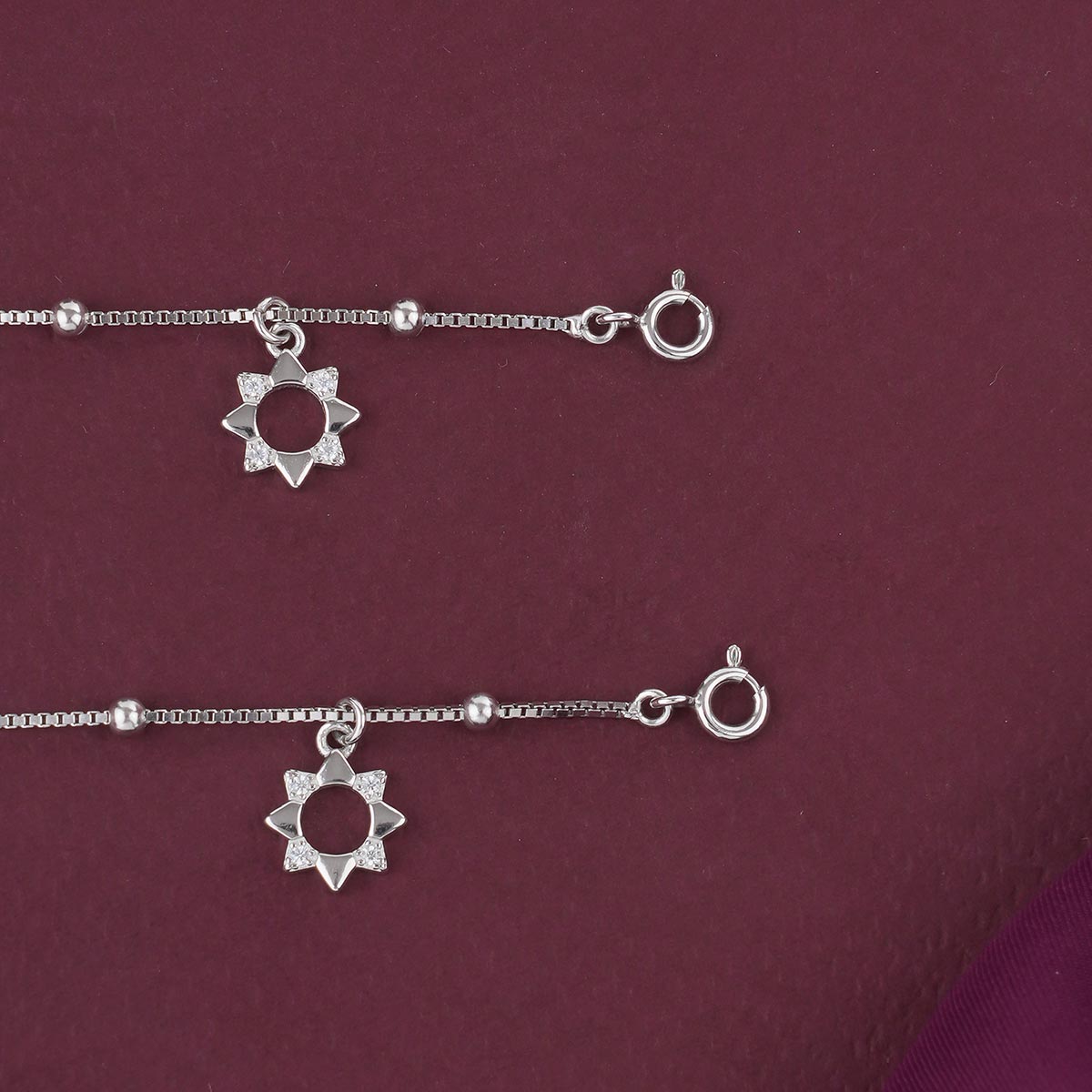 Fancy Silver Anklet