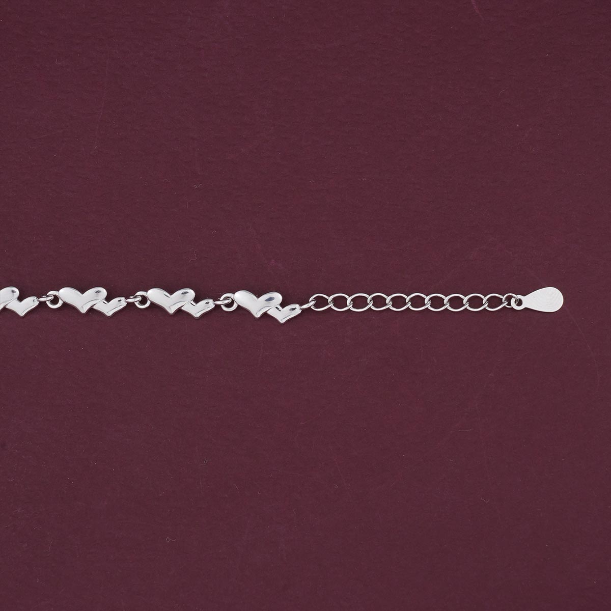 Heart Design Silver Bracelet