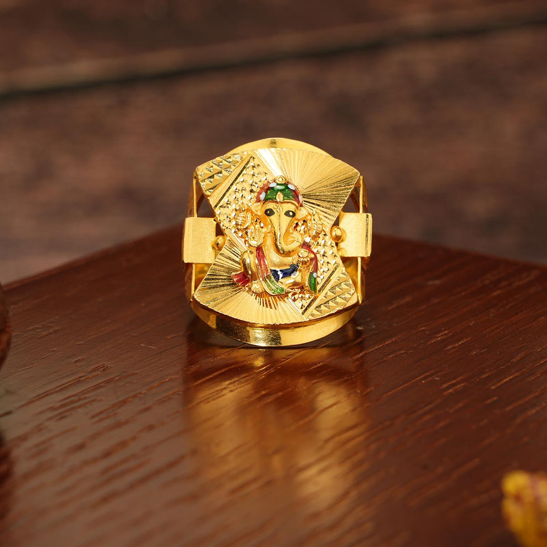 Lord Ganesha Gold Ring