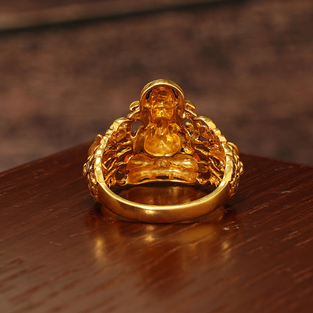 God Ganesha Gold Ring