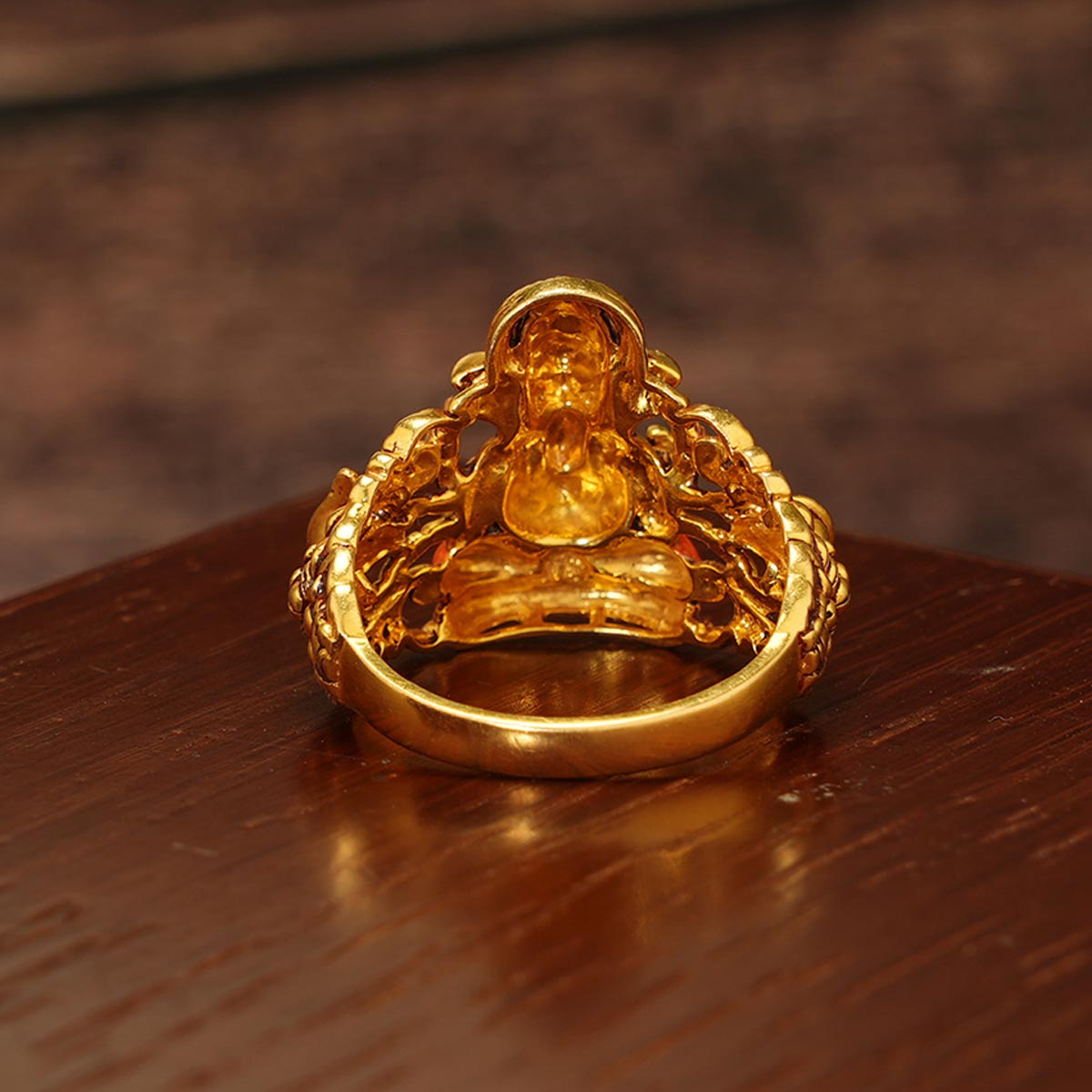 God Ganesha Gold Ring