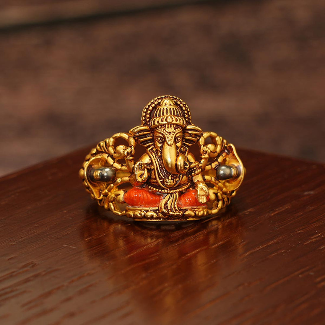 God Ganesha Gold Ring