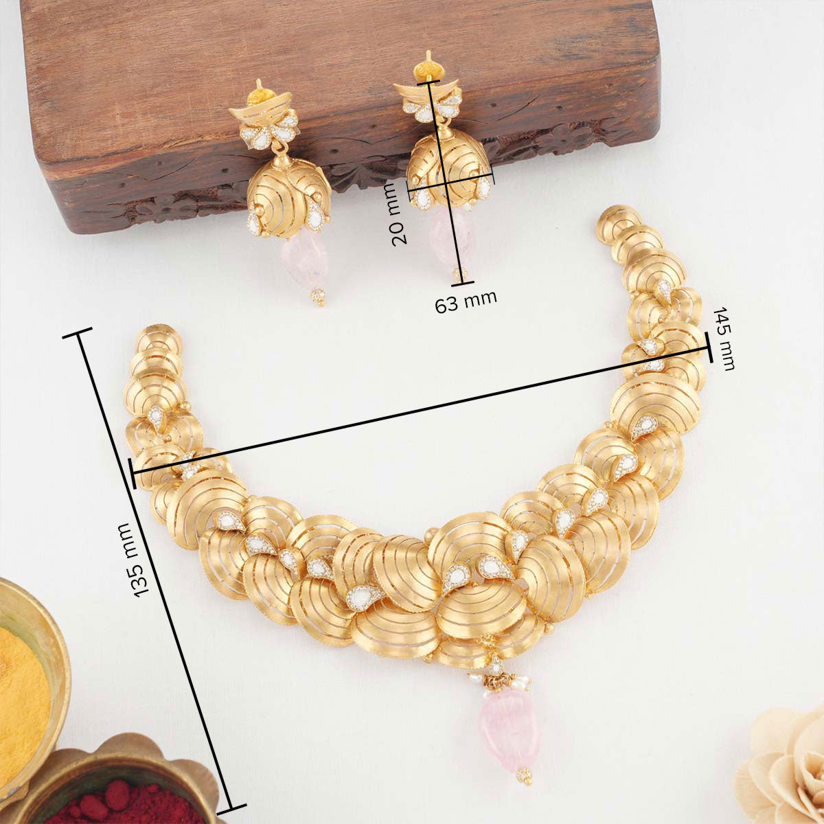 Floral Designer Necklace Set