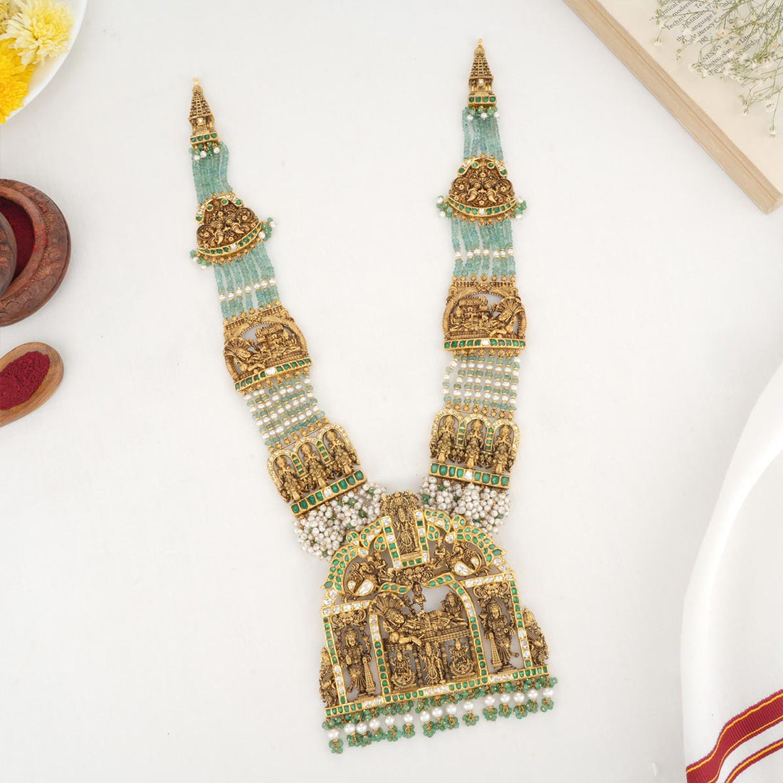 Vishnu Nagas Long Bridal Necklace
