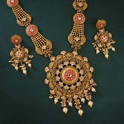 Pranitha Antique Necklace set