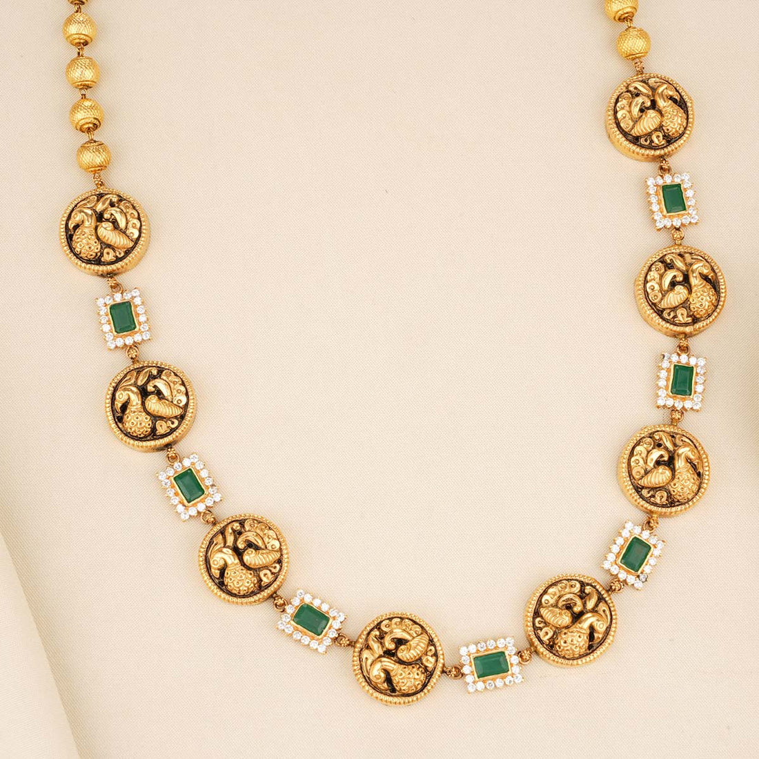 Peacock Designed Long Necklace