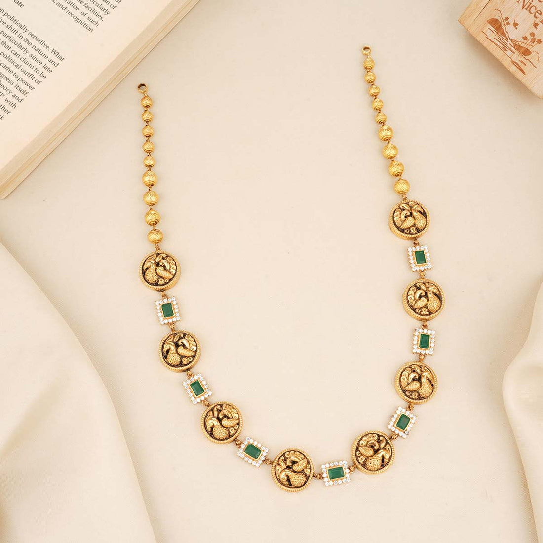 Peacock Designed Long Necklace