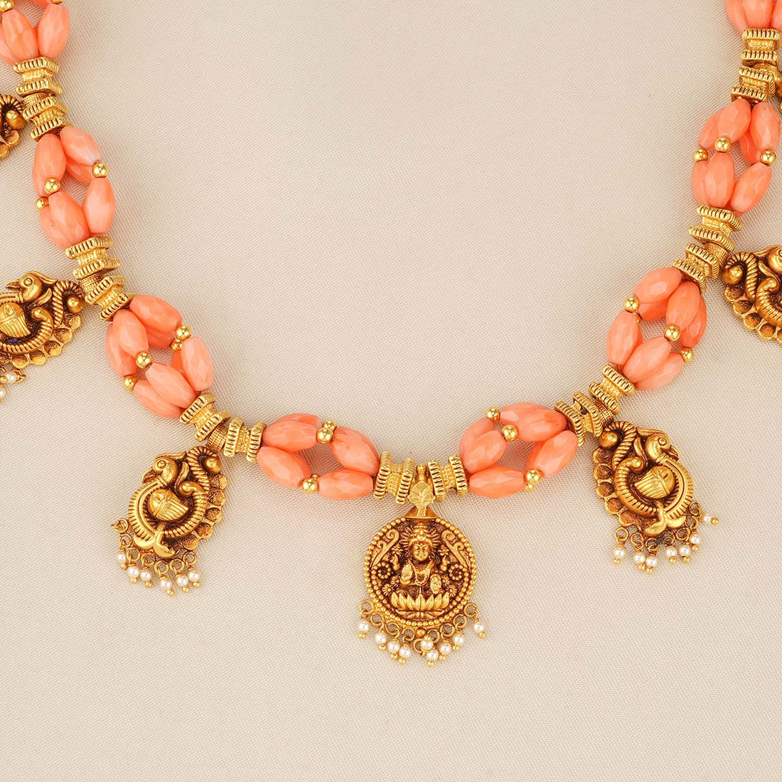 Coral Nagas Short Necklace