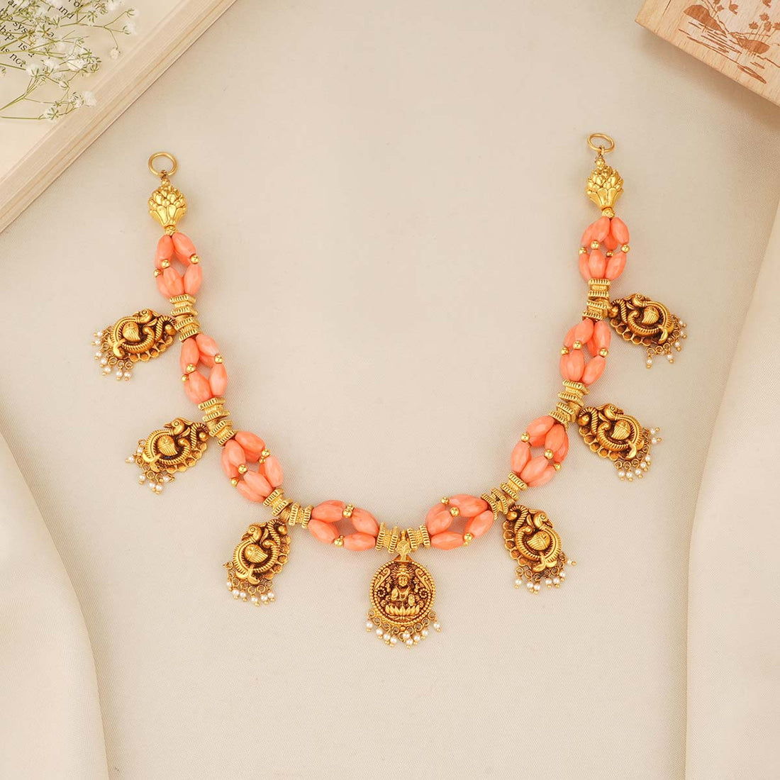 Coral Nagas Short Necklace
