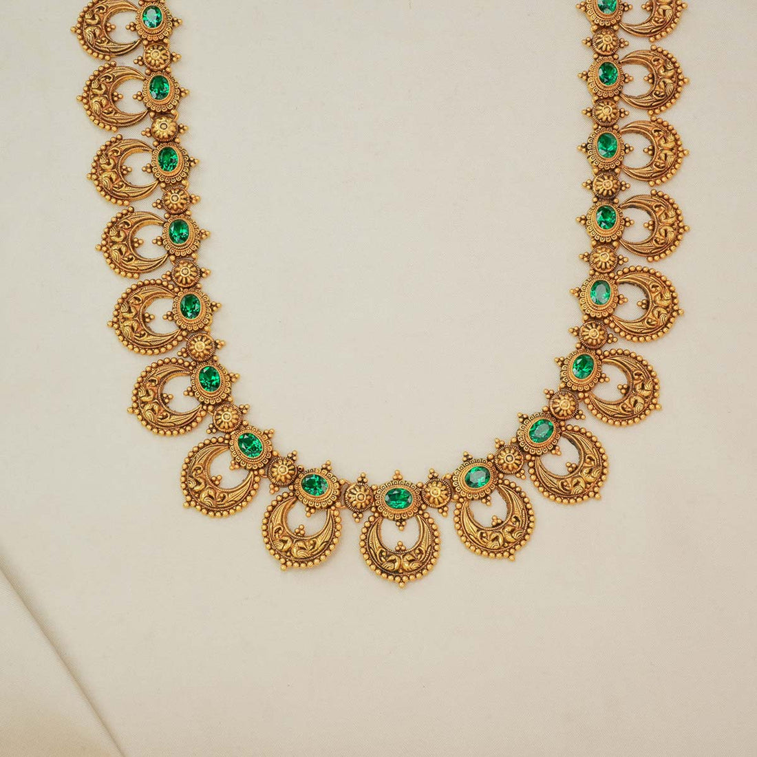Shinning Greenish Long Necklace