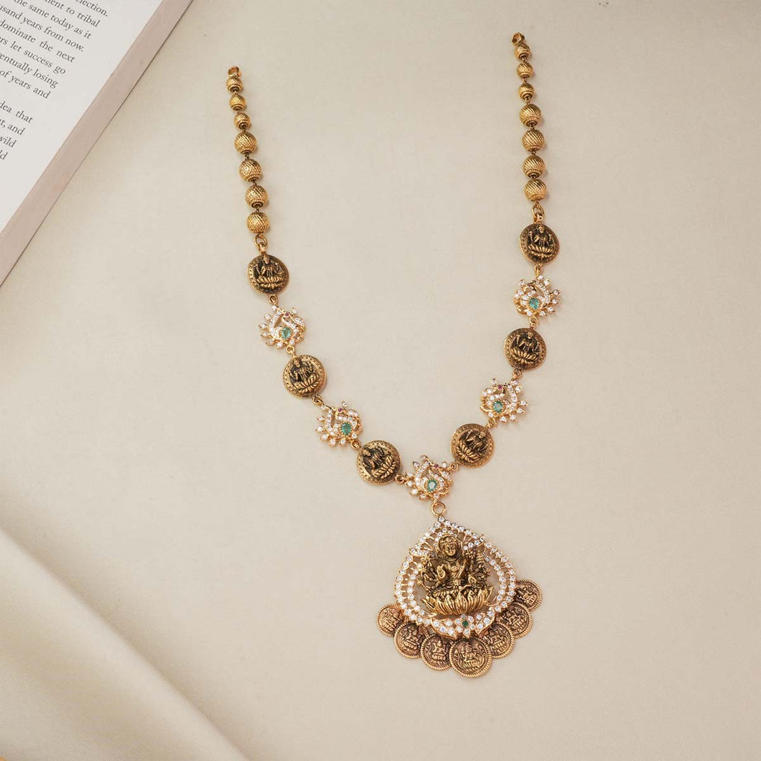 Lakshmi Charm Long Necklace