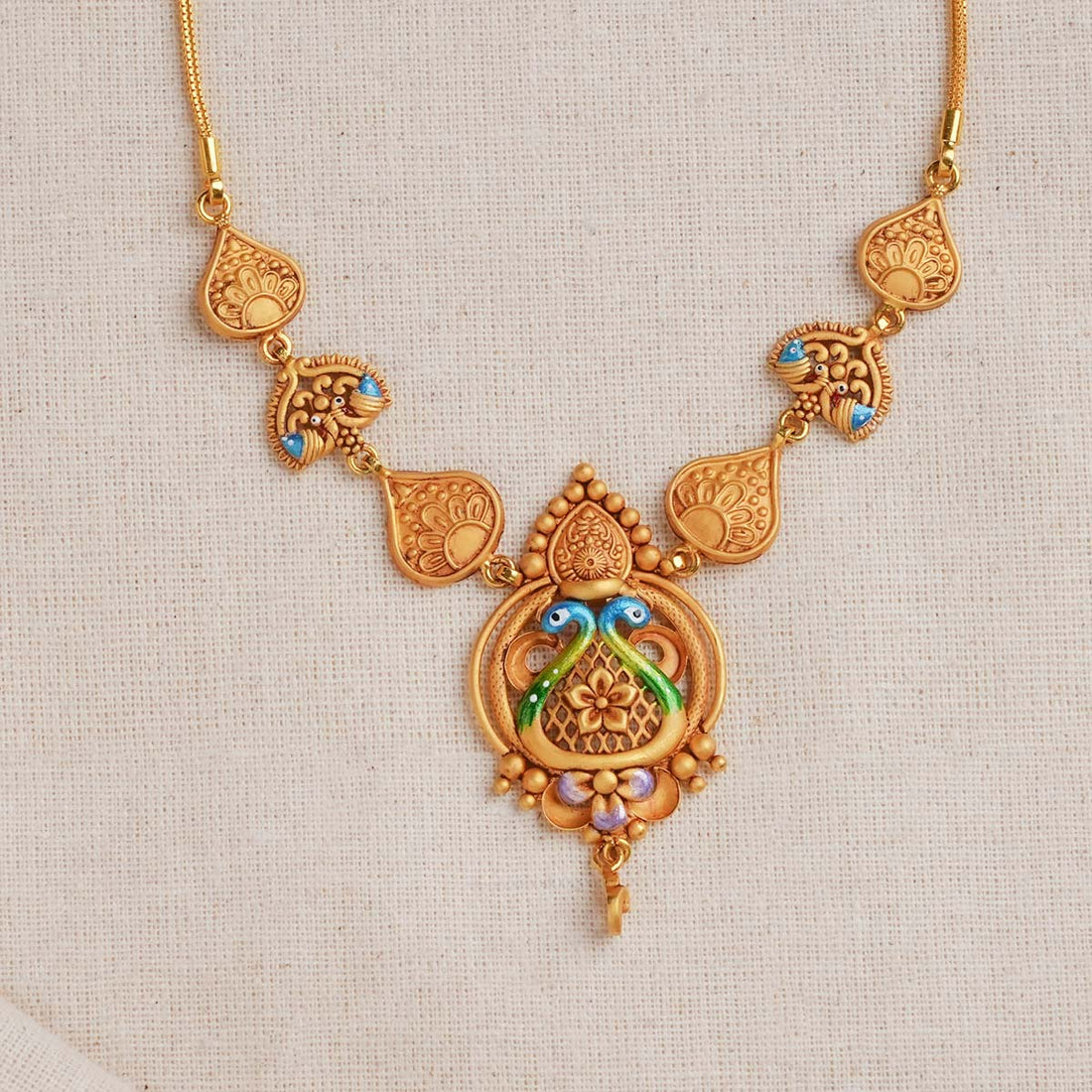 Peacock Short Necklace