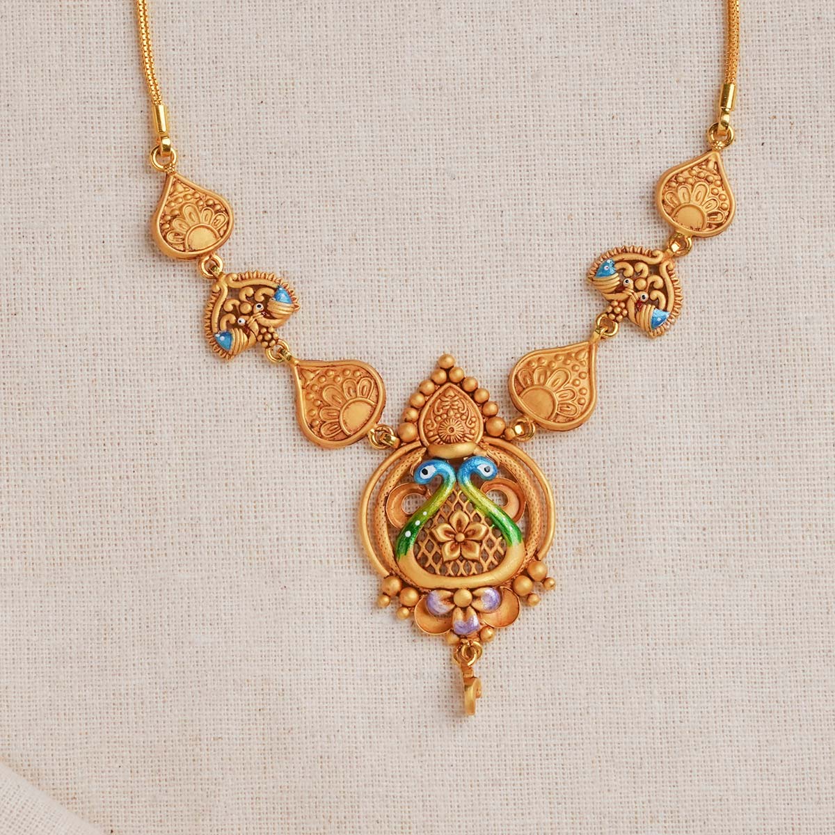 Peacock Short Necklace