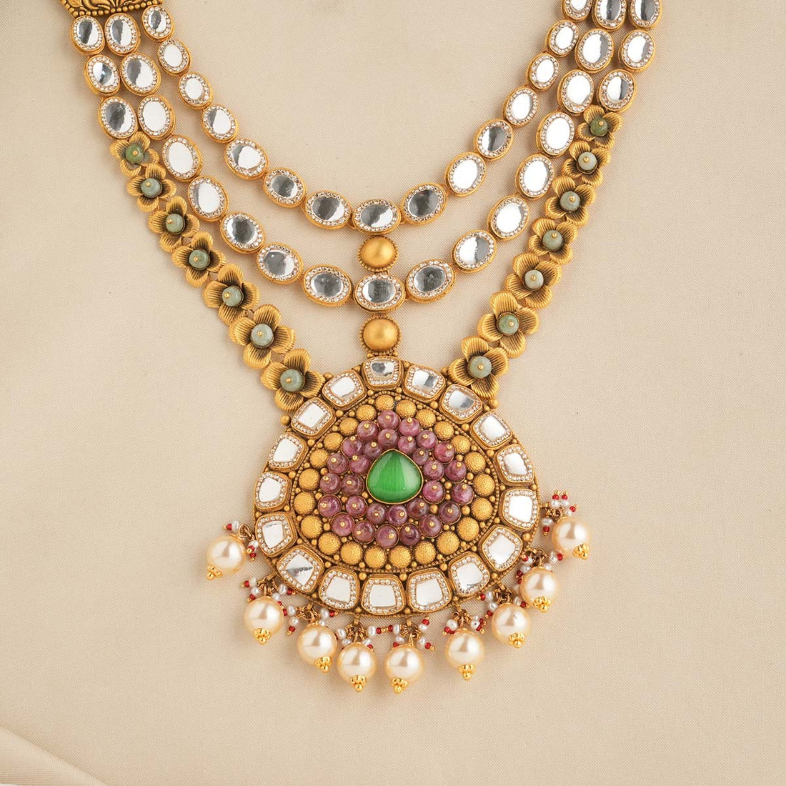 Grand Look Kundan Long Necklace Set