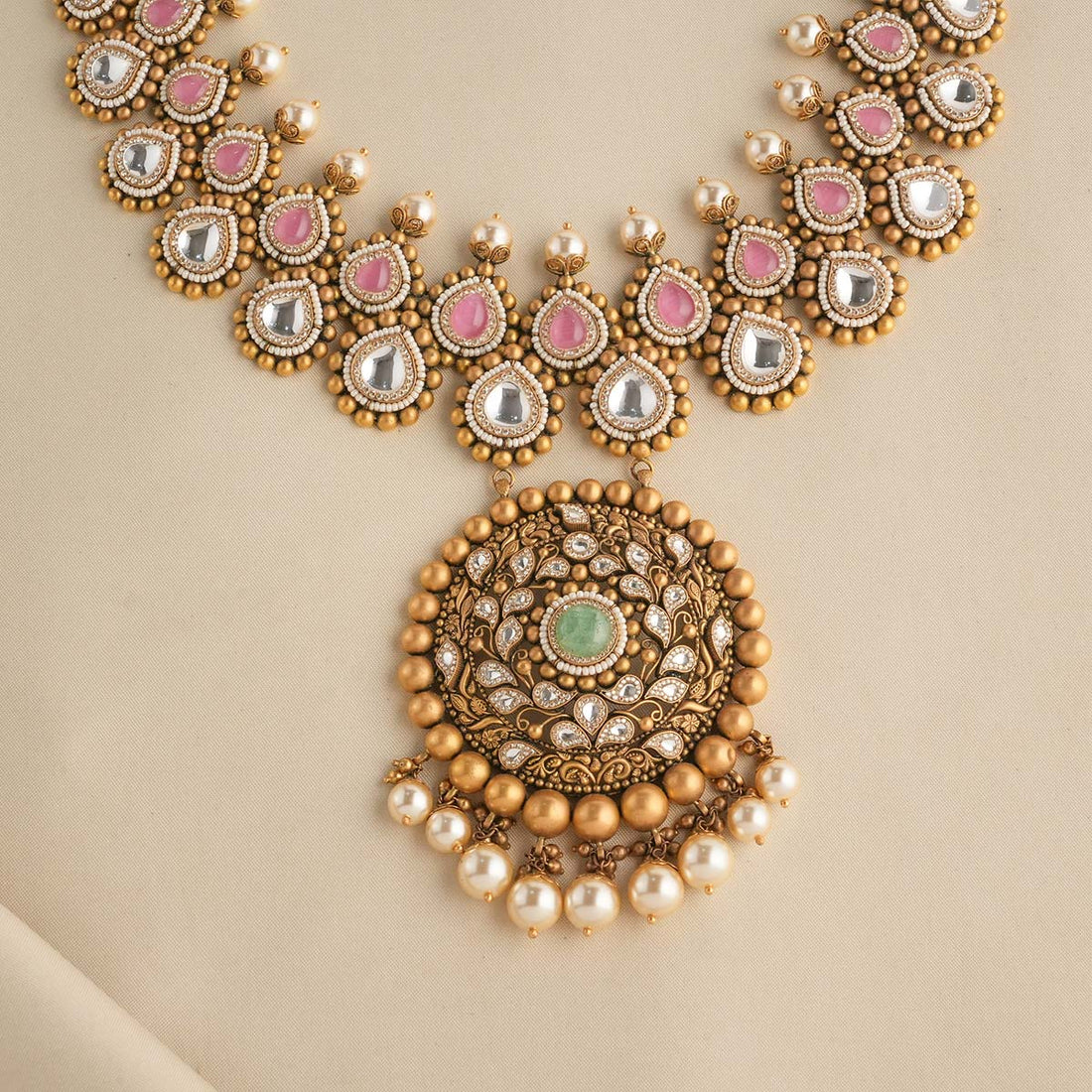 Trendy Look Kundan Long Necklace Set