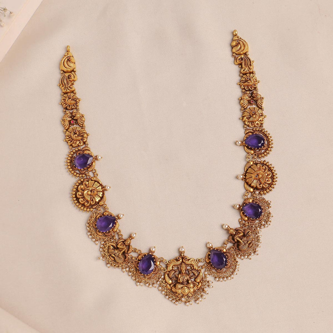 Attractive Purple Antique Long Necklace
