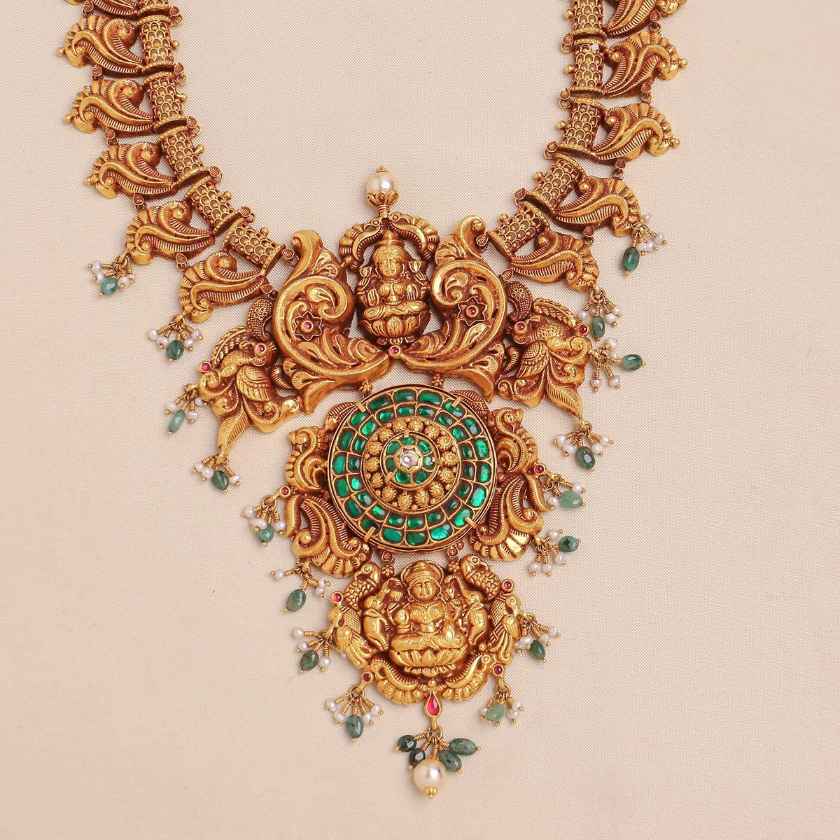 Vithushasri Antique Nagas Long Necklace