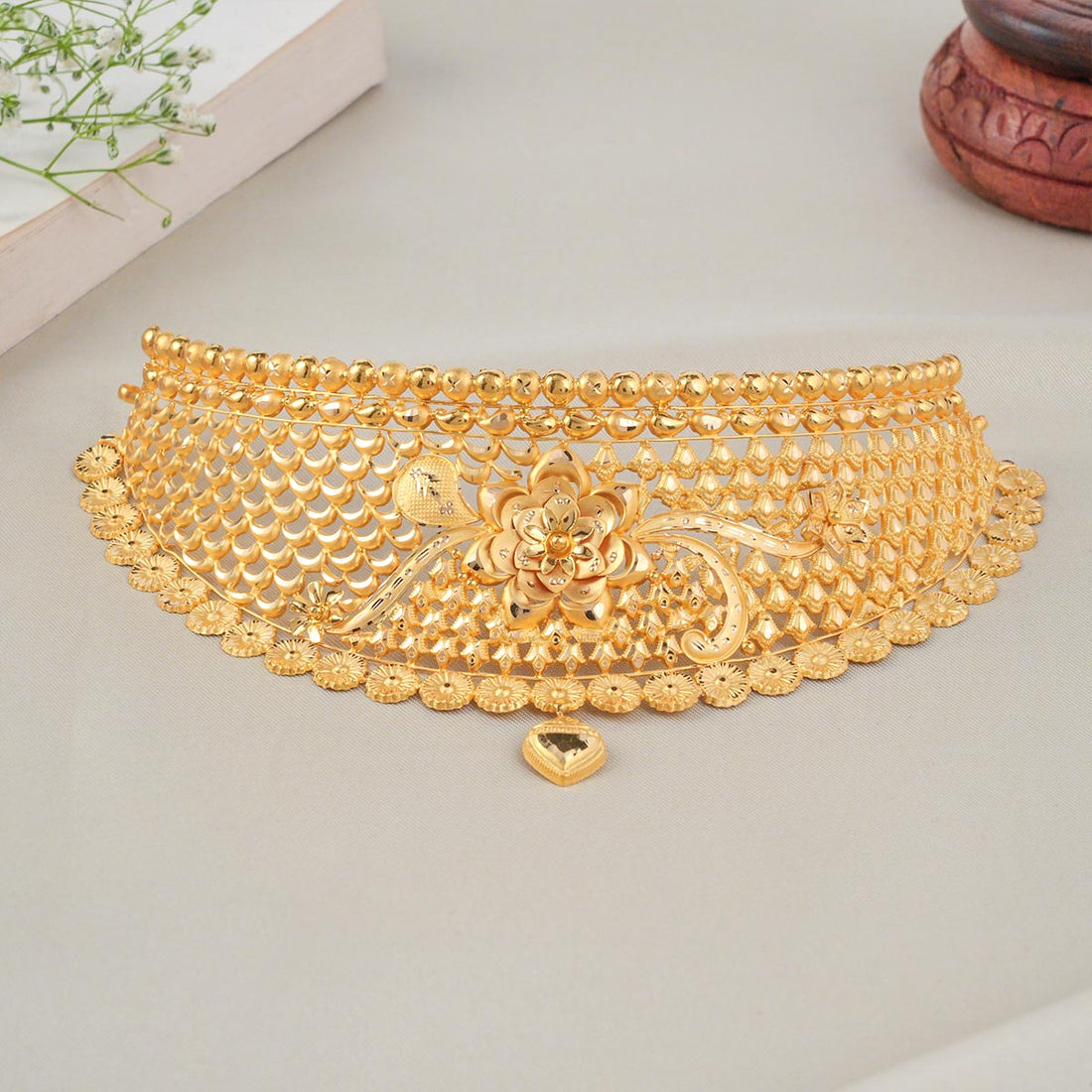 Floral Gold Choker
