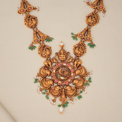 Glaring Antique Nagas Long Necklace