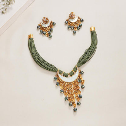 Attractive Green Necklace Set