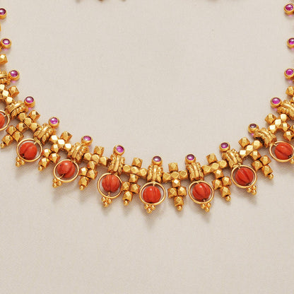 Shervina Charm Short Necklace Set