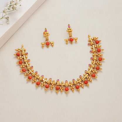 Shervina Charm Short Necklace Set
