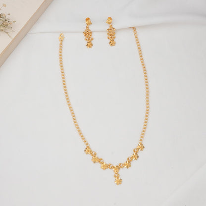 Golden Glow Short Necklace Set
