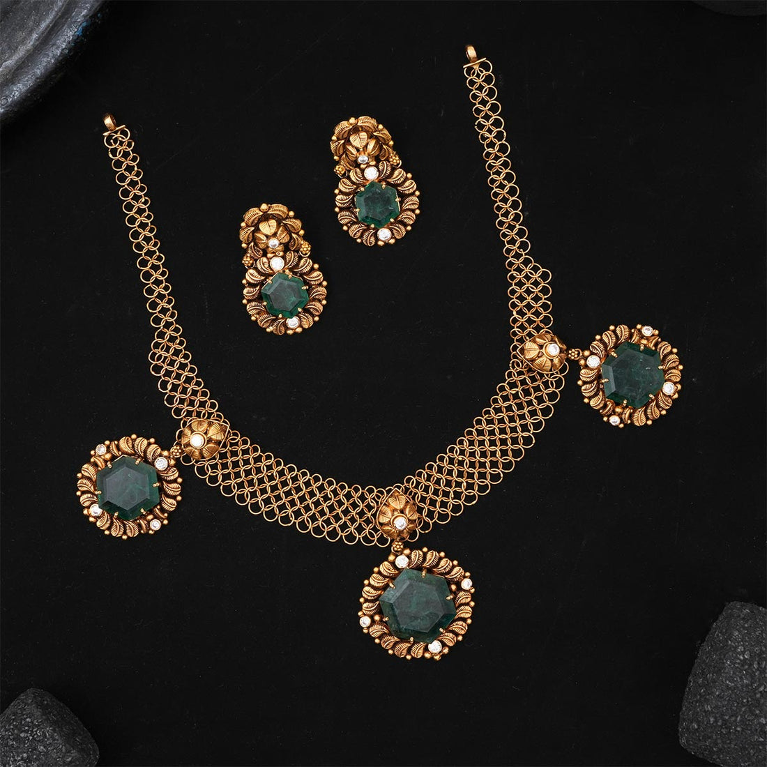 Bridal Charm Short Necklace Set