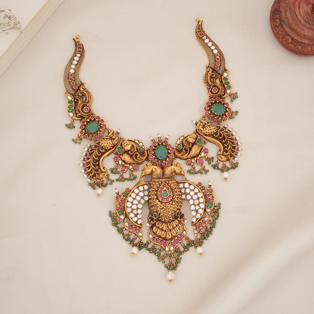 Swarnika Antique Nagas Long Necklace