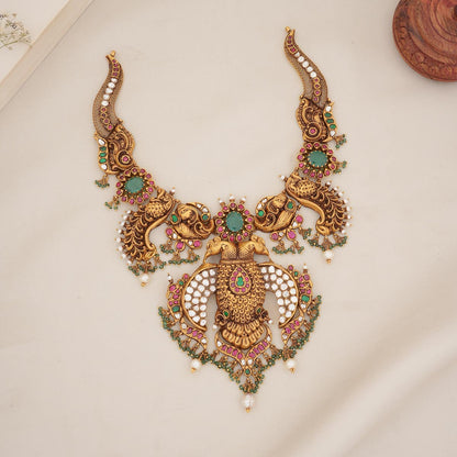 Swarnika Antique Nagas Long Necklace