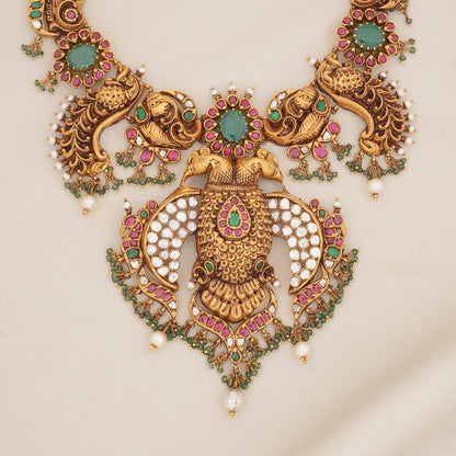 Swarnika Antique Nagas Long Necklace