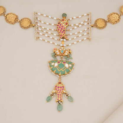 Unique Kundan Short Necklace Set